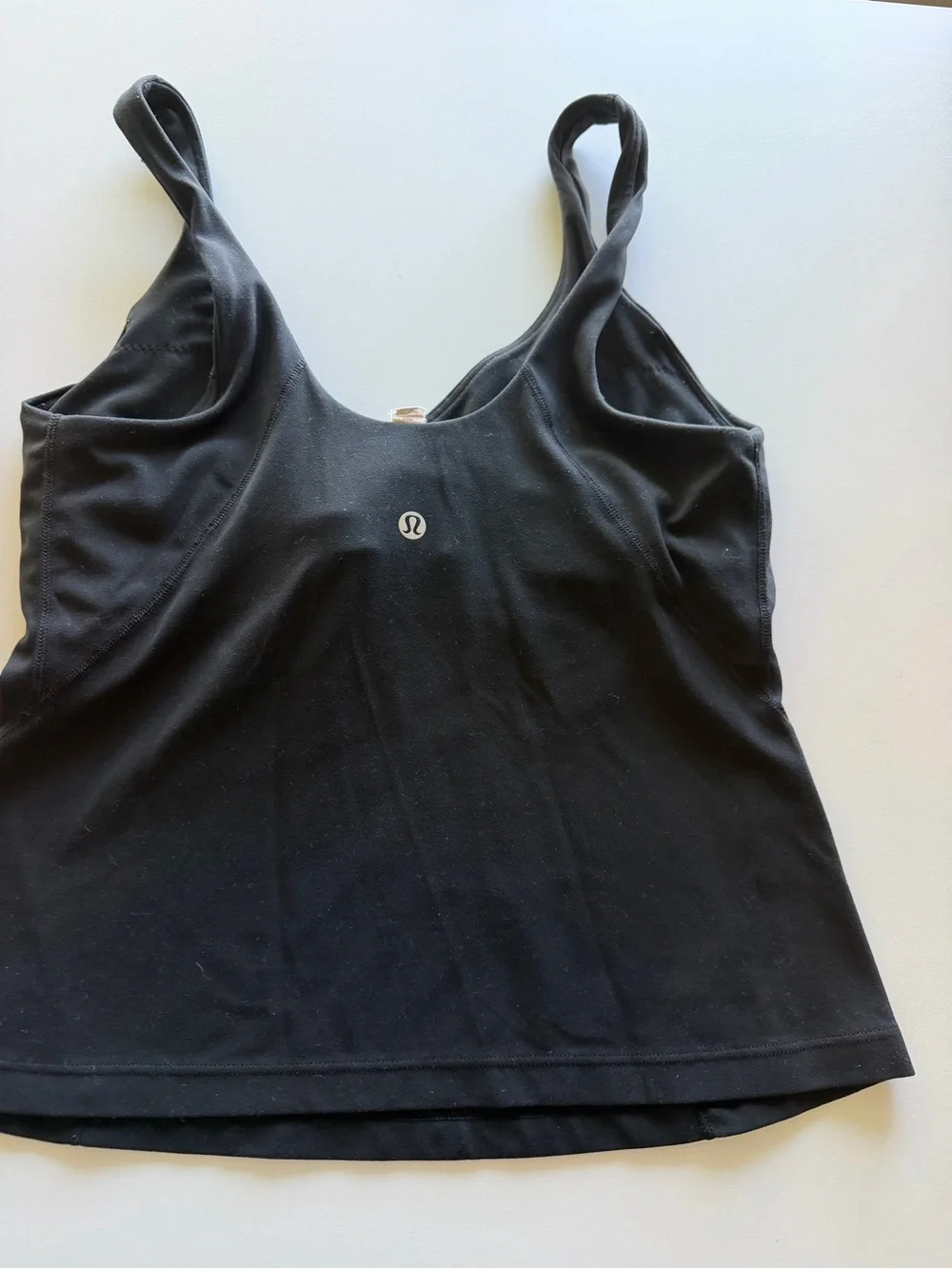 lululemon athletica Black V-Neck Tank Top